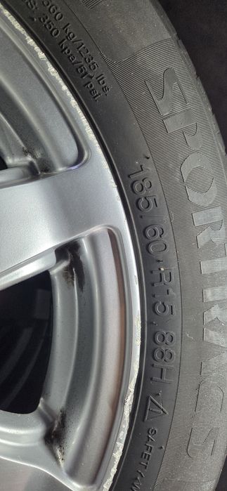 OPEL джанти със летни гуми 185/60/15. 6,5J×15  5×110 ЦО 65 мах