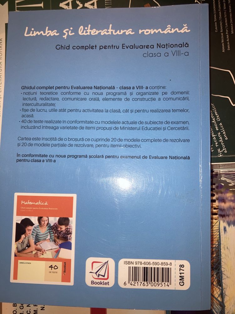 Culegere Limba Romana Clasa a 8a Evaluarea Nationala Editura Booklet