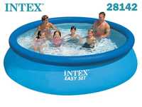 Басейн надуваем, 396x84см, INTEX 28142 Easy Set, с филтърна помпа