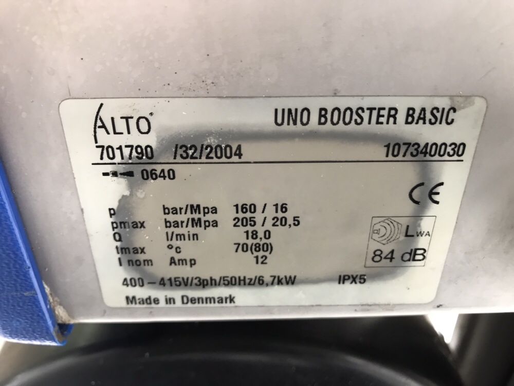 Стационарна водоструйка NILFISK ALTO - WAP UNO BOOSTER - 160Bar/6.7kW