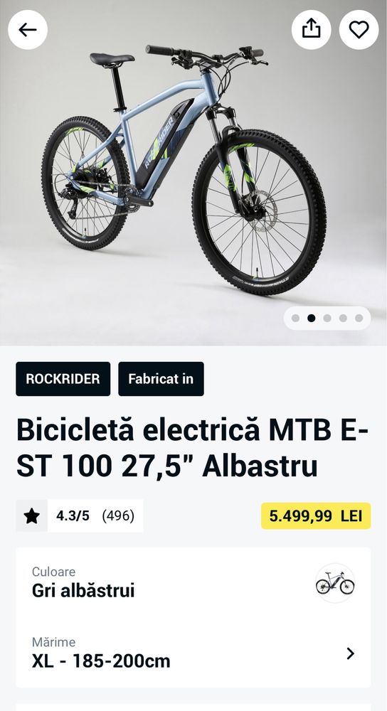 ROCKRIDER E-ST100 bicicleta electrica