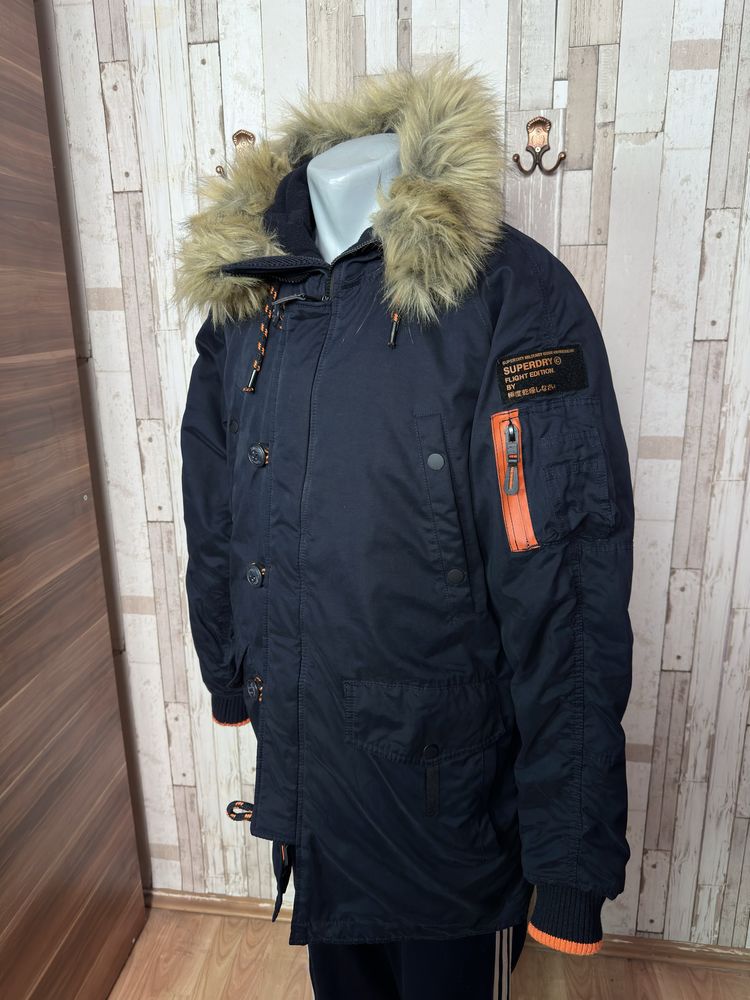 Parka jacheta geaca jacket cu blana Superdry SD-3 Flight Edition