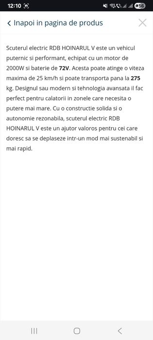 Scuter electric rdb hoinarul 5