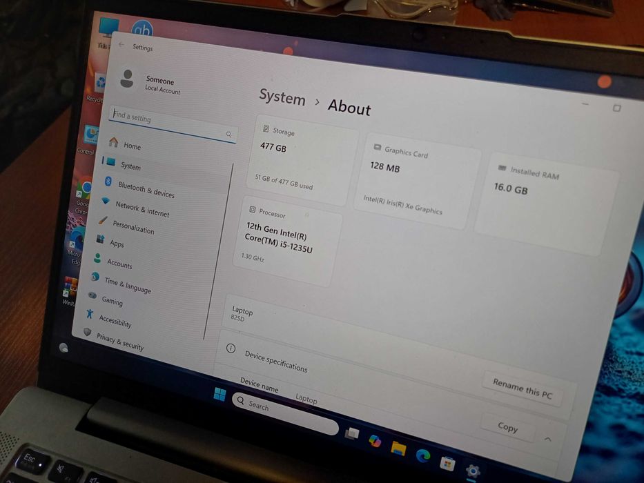 14" FHD IPS Ideapad 5 Core™ i5-1235U/16GB RAM/512GB SSD Nvme-алуминиев