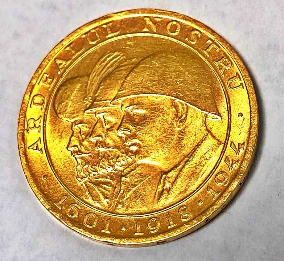 Monedă jubiliară " Ardealul Nostru " | Aur 22k | 1944 | România