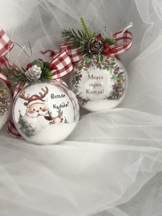 Коледни топки със снимка