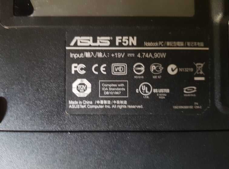 Laptop Asus model F5N