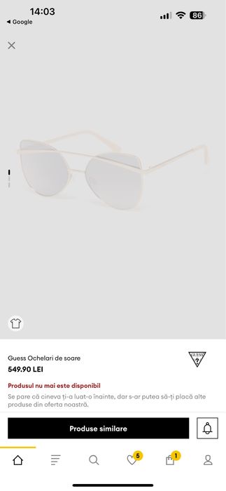 Ochelari originali Guess