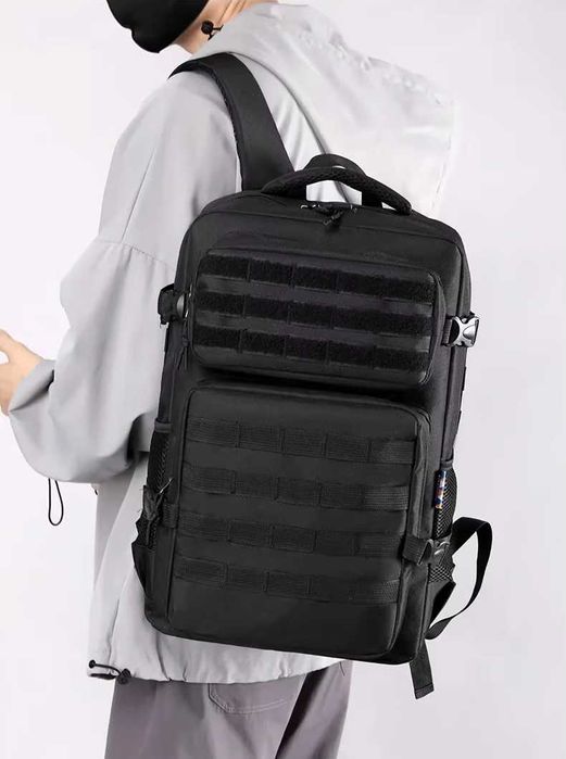 Rucsac Militar Tactic 4 compartimente impermeabil 40L Nylon 1000D Negr