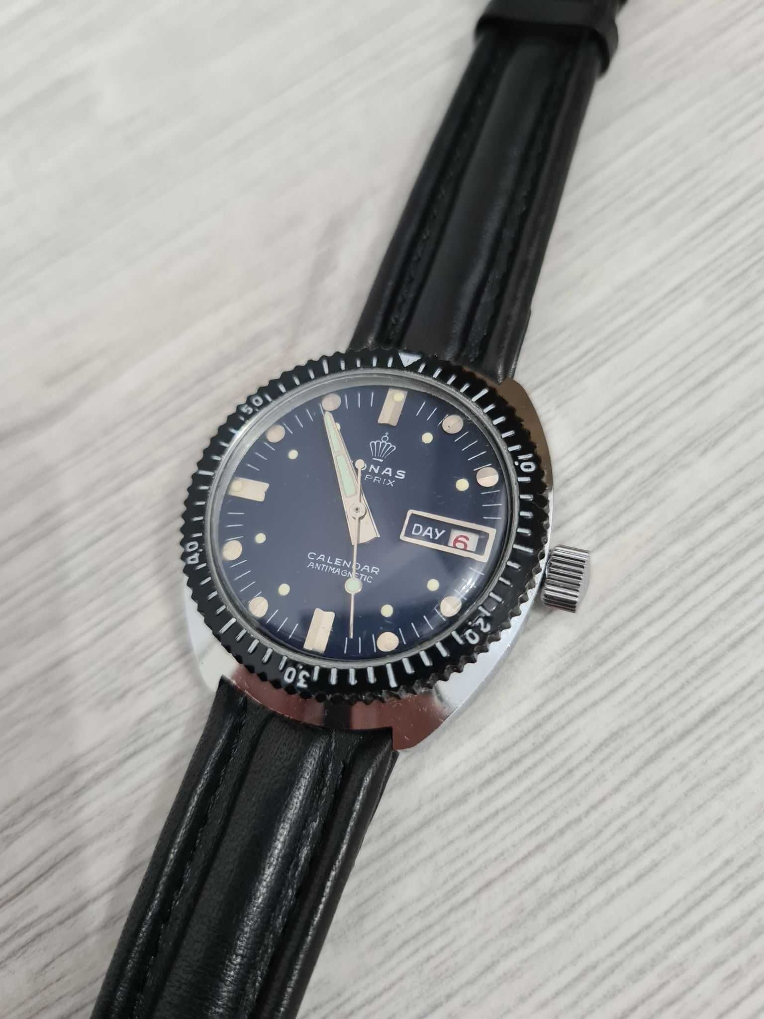 Ceas Jonas 21 Prix Sixty Five Skin Diver Mecanic Vintage NOS Swiss