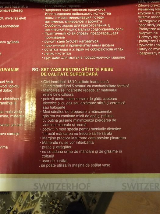 Set oale inox 16 piese Switzerhof Elveția