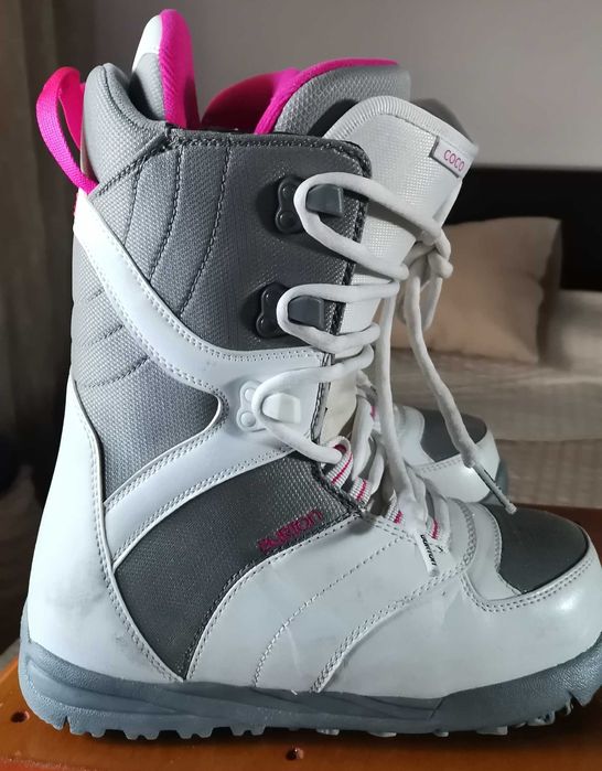 Ghete de snowboard Burton Coco Phantom roz alb, mărime 37 pentru femei