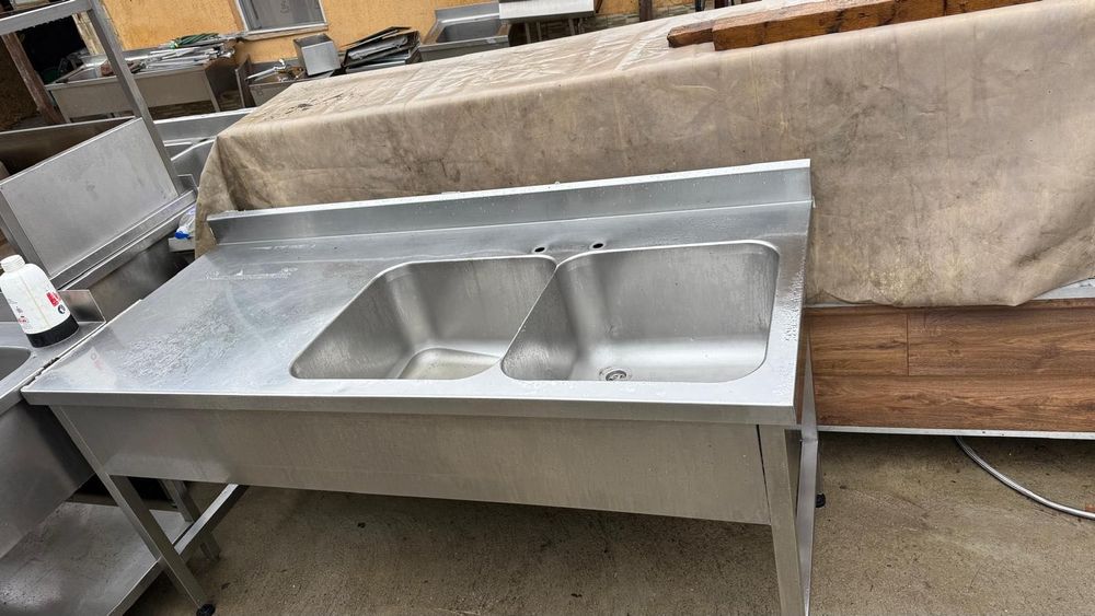 Spălător dublu triplu inox gros 1,2 mm