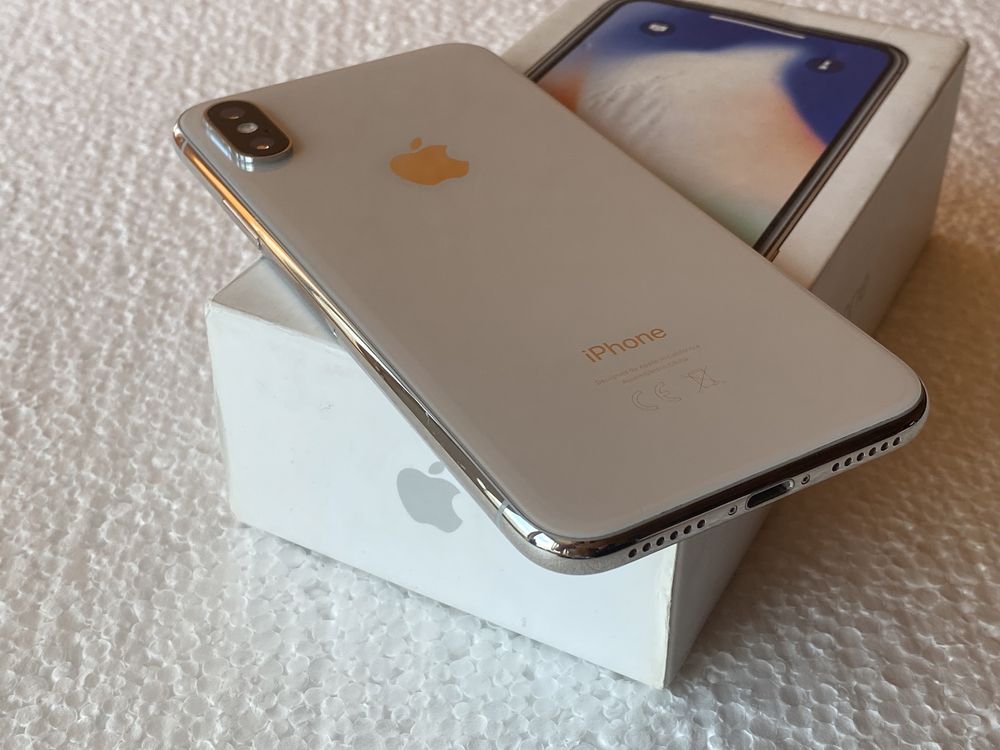 iPhone X 64Gb Alb Silver Neverlocked 91% viata bateriei
