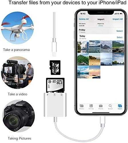 Четец на карти SD/Micro за iPhone/iPad, 3 в 1