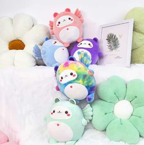 Плюшена играчка за саламандър с цветни криле 22 см