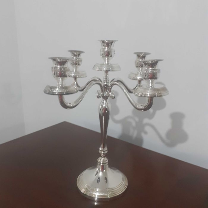 Sfesnic  superb 5 brate  h38cm silver plated