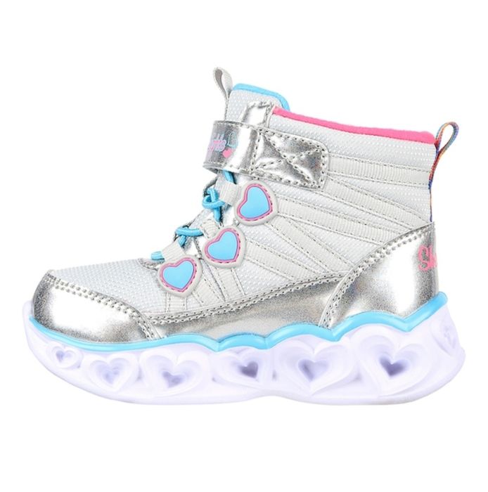 Skechers - Спортни обувки Heart Lights-Sweet с LED светлини, Сребрист