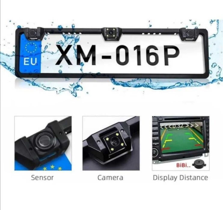 Стойка регистрационен номер с камера и два паркотроник сензора