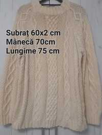 Pulover din lână tricotat manual,  bărbătesc