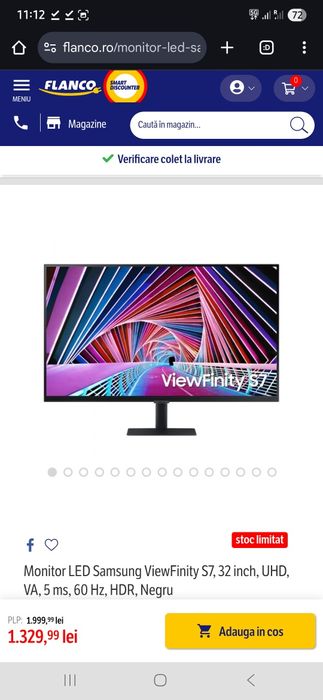 Monitor Samsung ViewFinity S7 32"