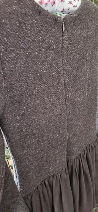 плътна топла качествена рокля с тюл ХХС 152