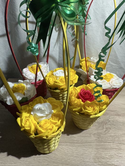 cosulete cu flori din sapun