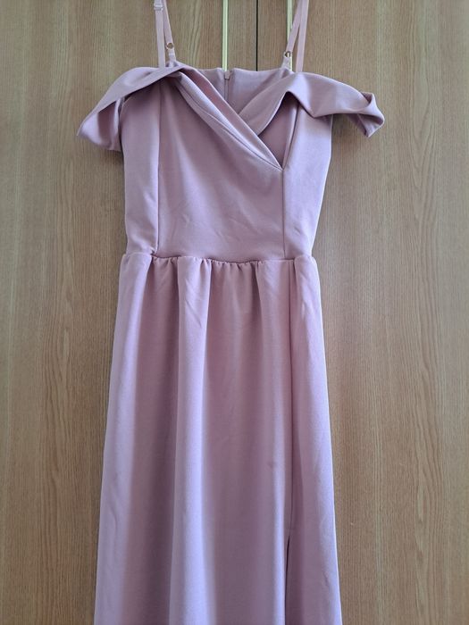 Rochie lunga roz pal