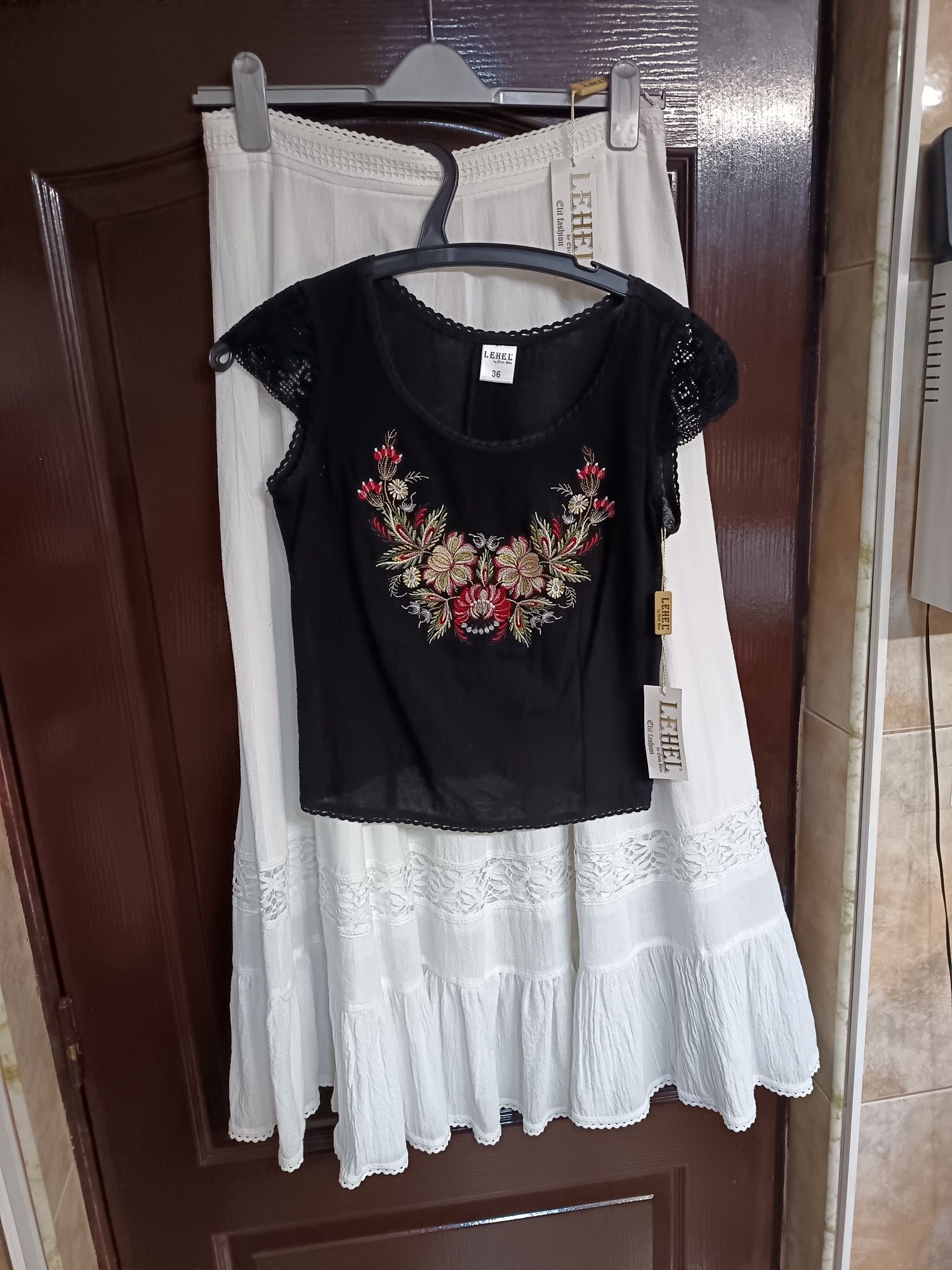Bluza + fusta din bumbac 100%, marca Lehel