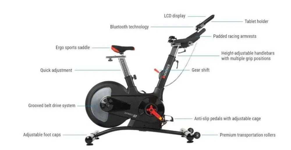 Bicicleta spinning Hammer Racer S,, greutate maxima utilizator 130 kg