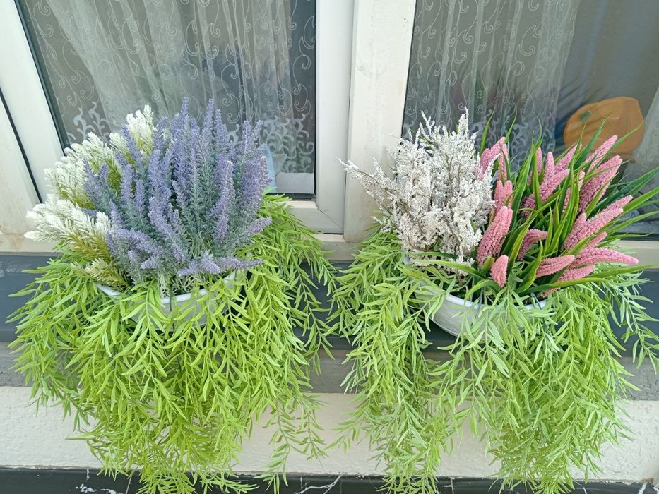 Декоративные растения искусственные цветы и деревья