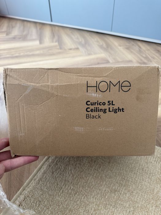 Aplica tavan Home Curico Metal 5L – neagră, nouă