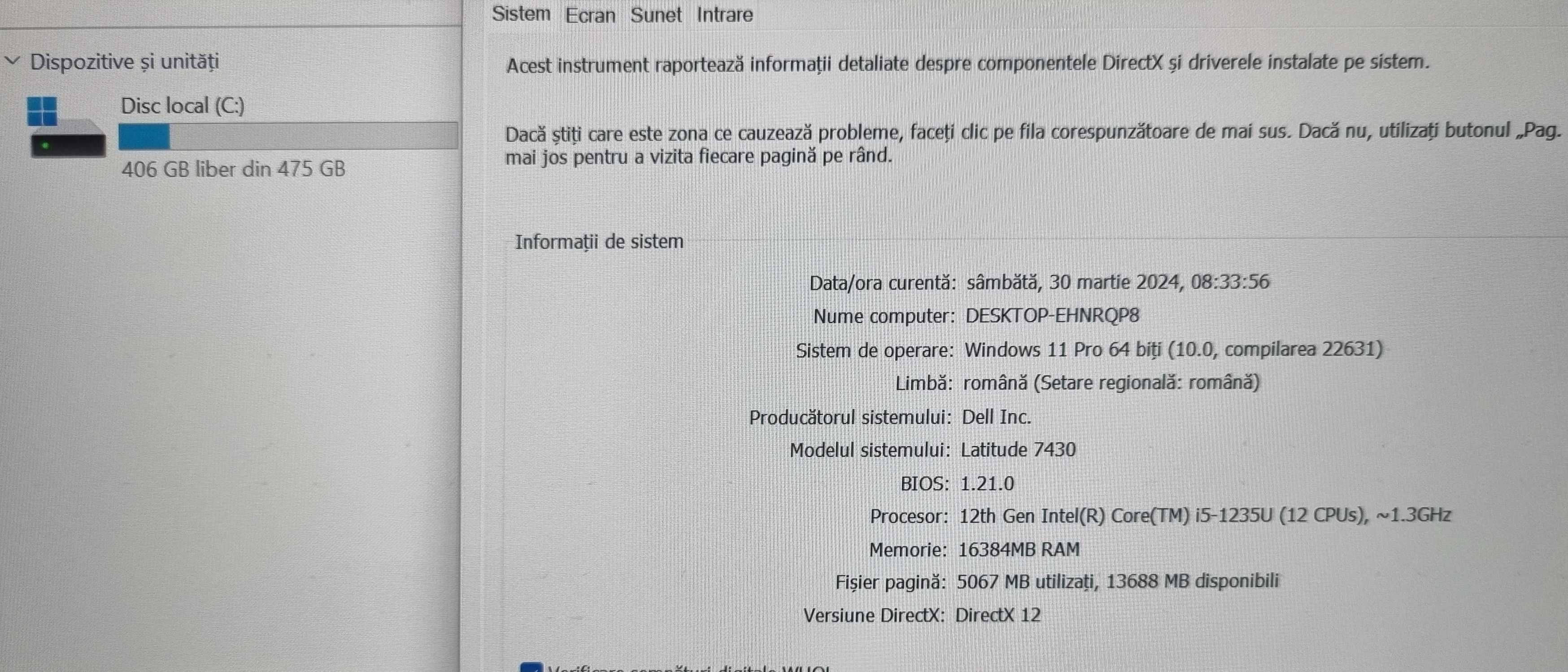 SuperOkazie Dell 7430 Carbon cu i5 12th ,16GB ram SSD 500Gb Model 2024