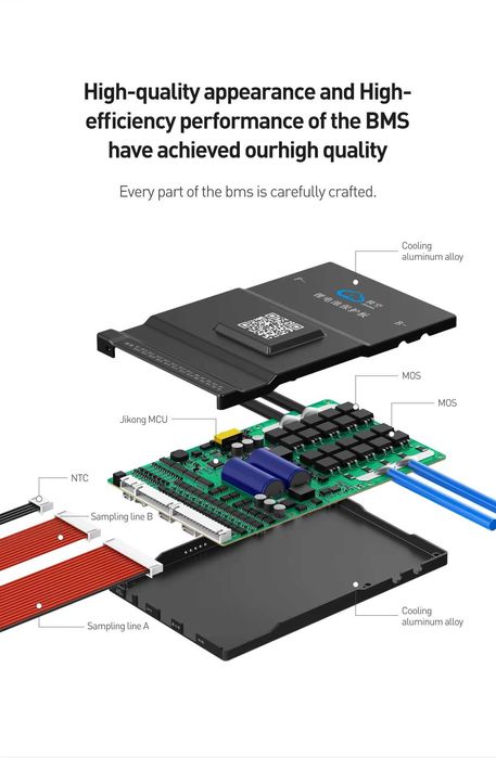 BMS JK 2A Balansare 200Ah Continuu 350Ah Bluetooth, RS485/CAN Optional