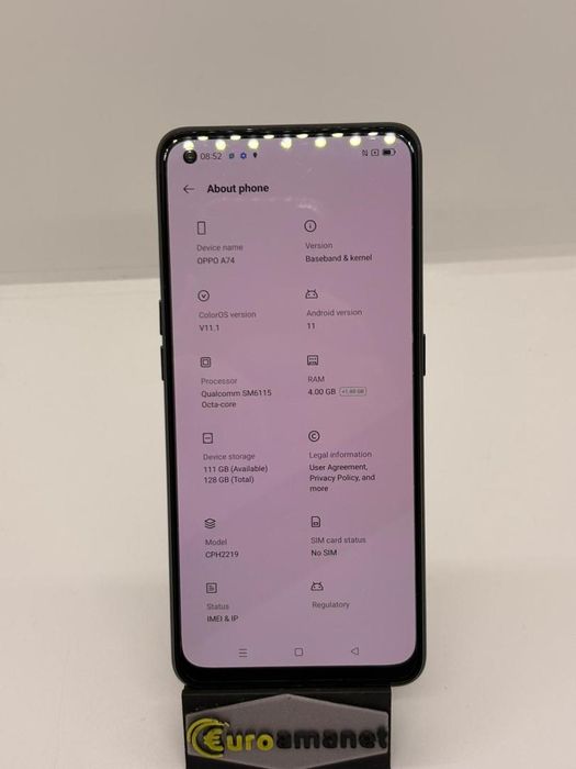 Telefon mobil OPPO A74, Dual SIM, 128GB, 4G -A-
