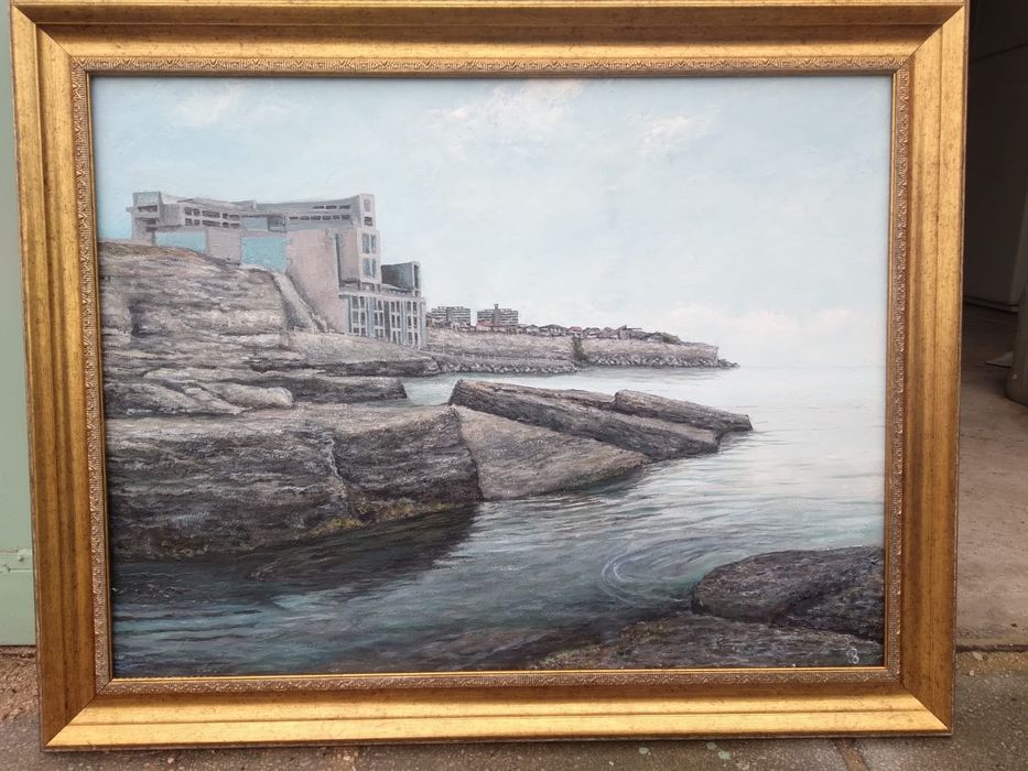 Визитка Актау...холст.масло!!!