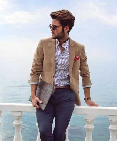 Sacou blazer slim 50 L premium Jack & Jones NOU lana si matase camel