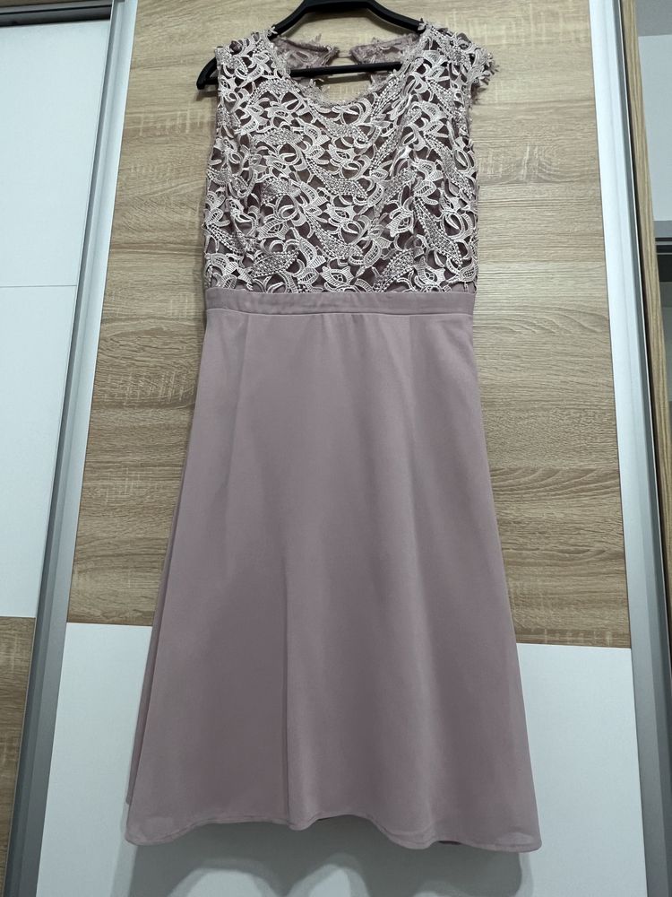 Официална розова рокля ХЛ