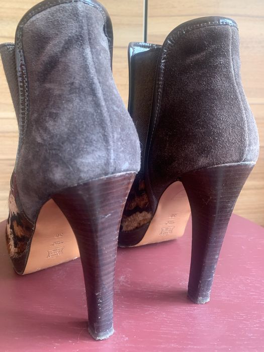 Елегантни боти на ток, естествена кожа, Massimo Zardi