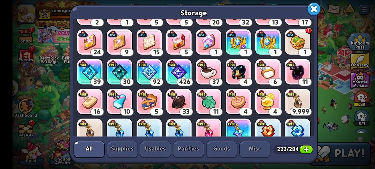 Продаю аккаунт cookie run:kingdom