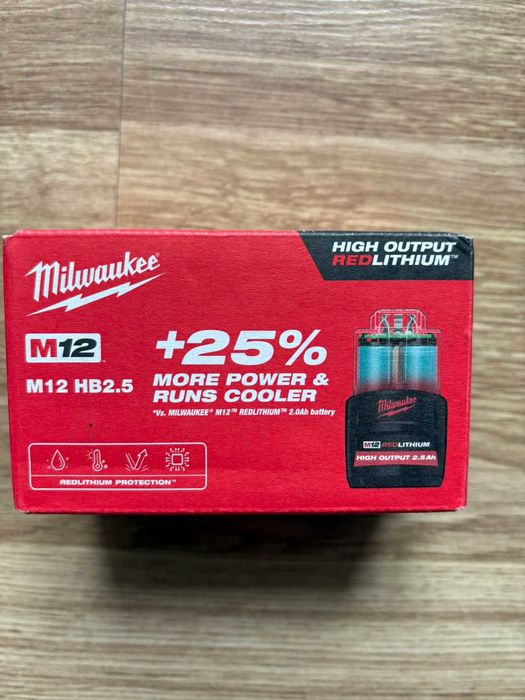 Acumulator Milwaukee 2.5 Ah M12 High Output