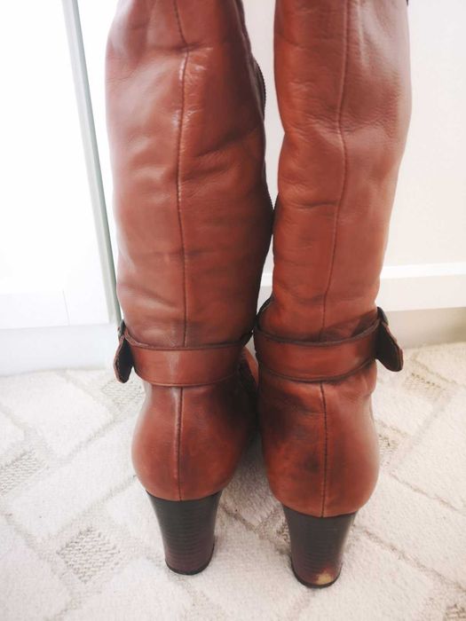 Елегантни дамски ботуши от естествена кожа 38-ми номер