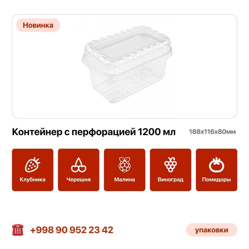 Контейнеры с перфорацией для фруктов и овощей
