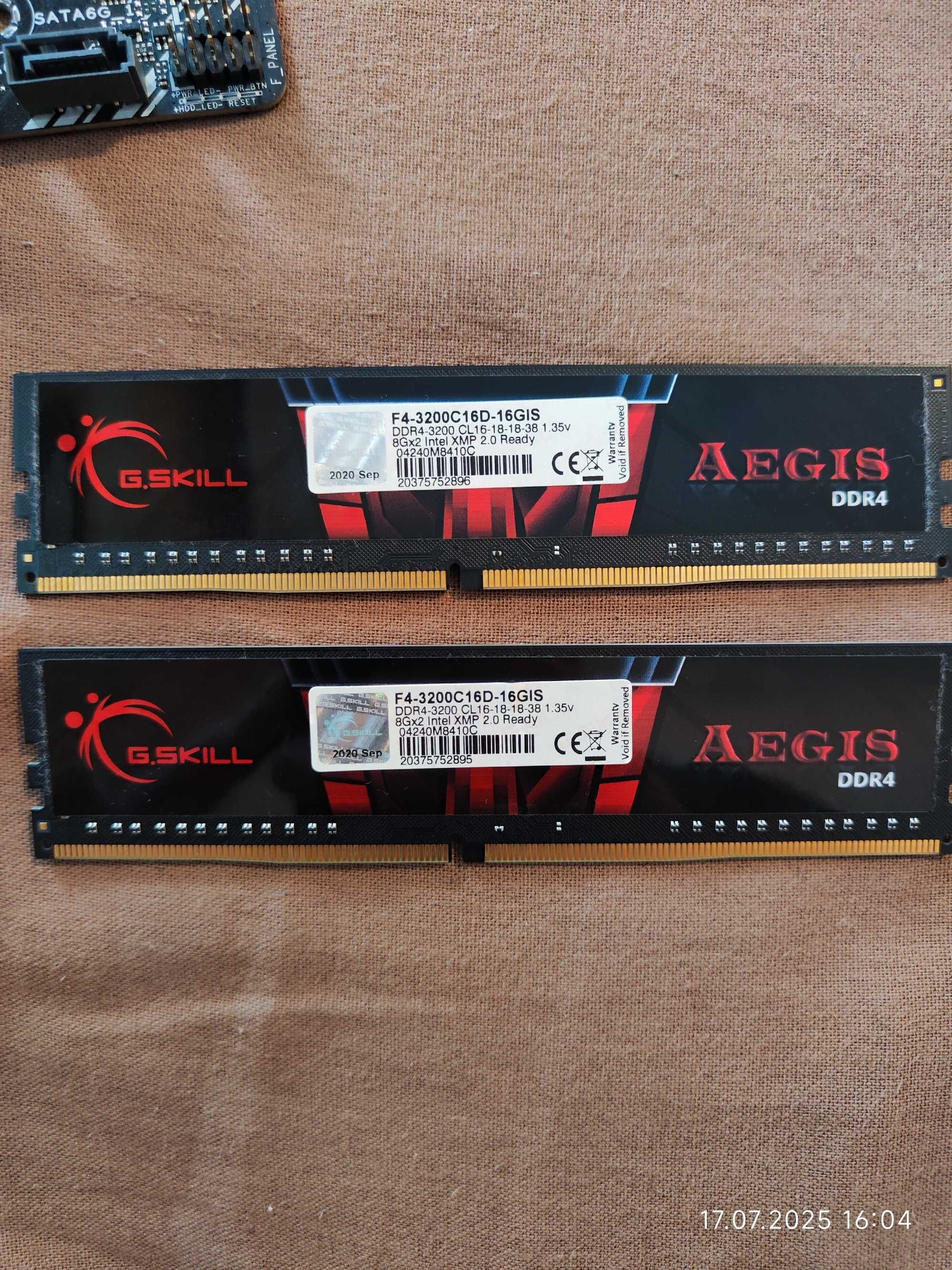 Комплект i5 10400f, Asus H410, RAM 16GB DDR4 3200