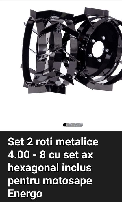 Set roți metalice motosapă