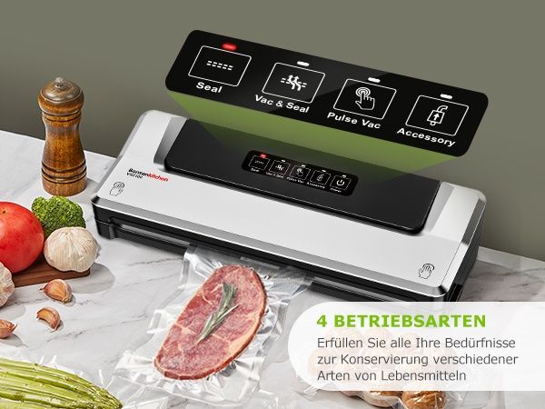 Вакуум машина 125W с 4 режима за сухи и мокри храни. Bonsenkitchen