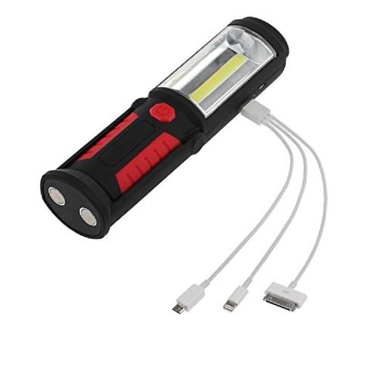 Lanterna LED & COB, reincarcabila USB, lampa outdoor, cu magnet