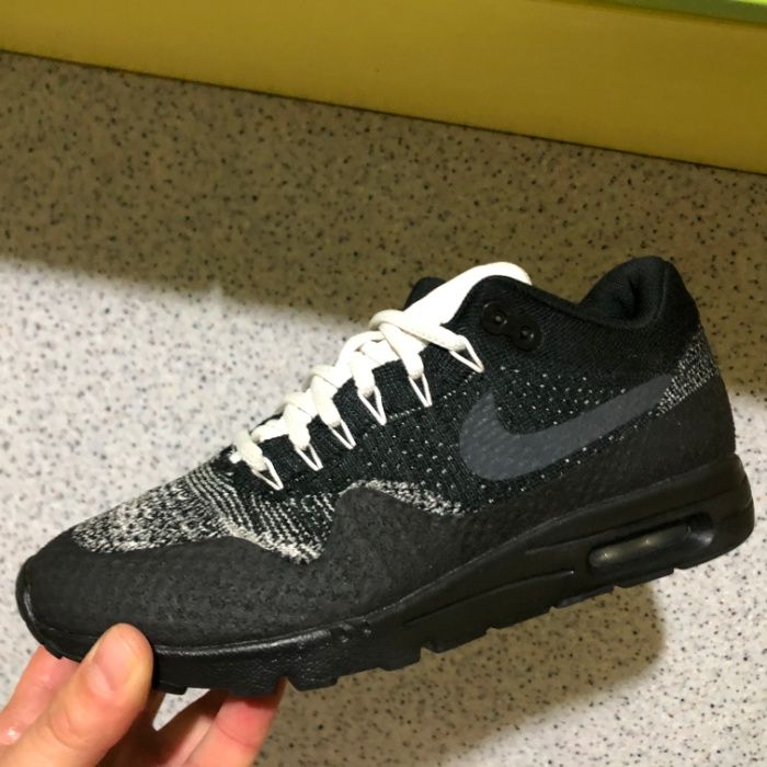 ОРИГИНАЛНИ *** Nike Wmns Air Max 1 Ultra Flyknit / Black & Grey