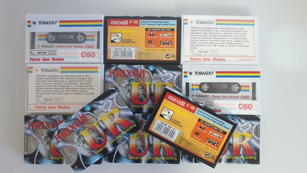 Vand casete noi sigilate vintage, pret pe bucata Agfa, TDK, Sony, Basf