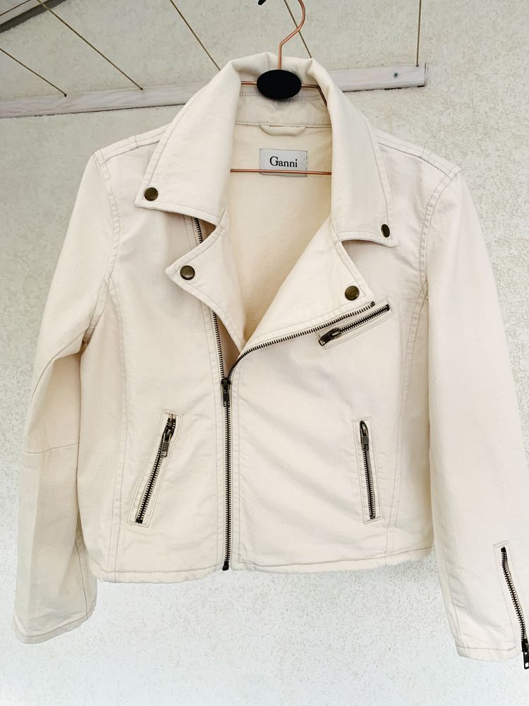 Ganni оригинал дънково яке тип biker jacket